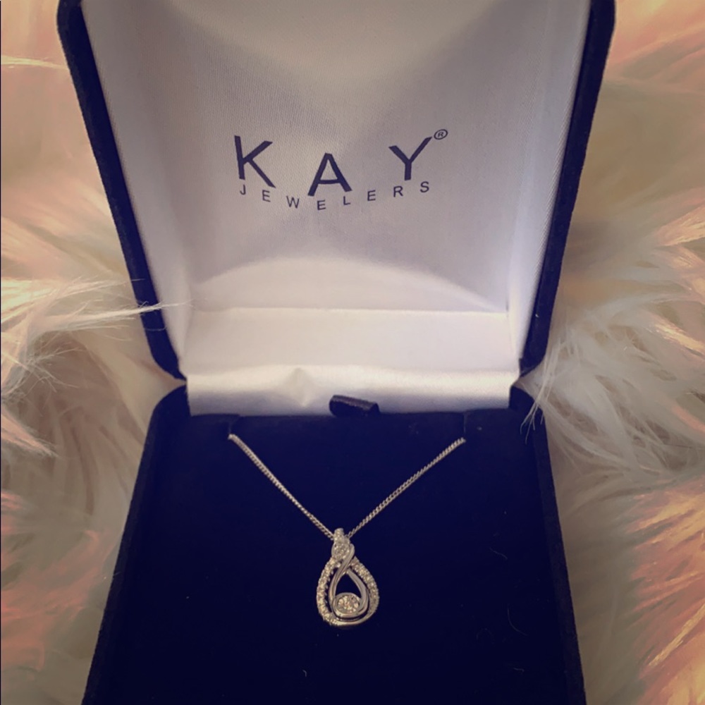InterWoven Sterling Silver 1/10 TDW Necklace